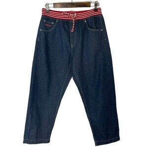 Pepe Jeans London Drawtring Straight Leg Crop Jean